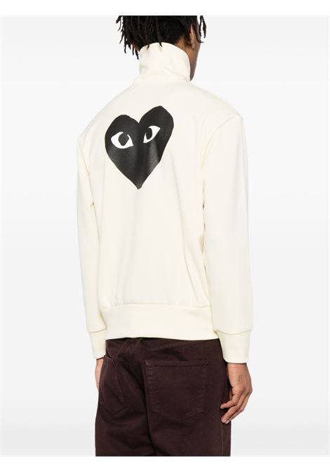 zipped sweatshirt unisex ivory COMME DES GARÇONS PLAY | AX-T256-0513